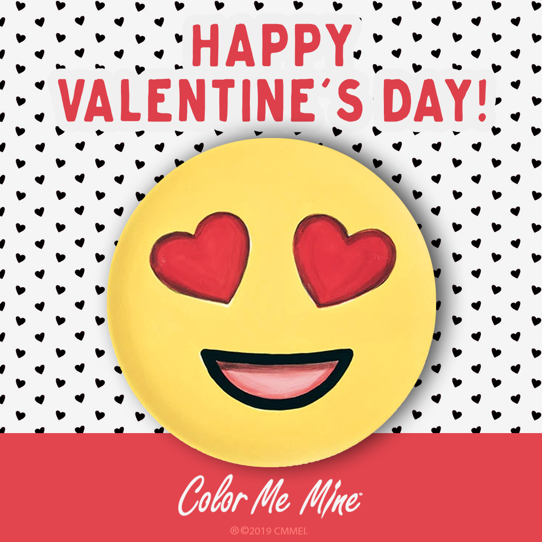 ColorMeMineLV's tweet image. XOXO 💘 Happy Valentine's Day from Color Me Mine! #colormemine #potterypainting #HugsKissesValentinesWishes #ValentinesDay2020