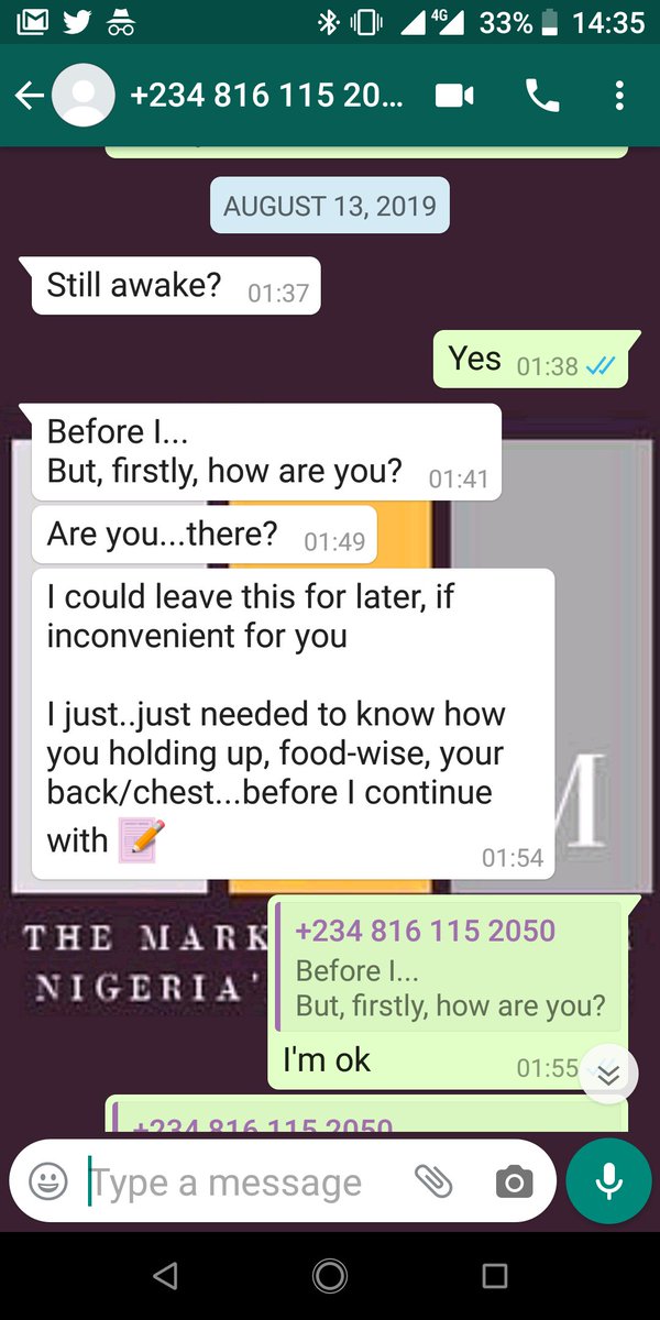 46.I was done with my work in Asaba and I got a place in Abuja, so had to leave Asaba, which was where this incidence took place.Throughout the period I was shuttling Asaba and Abuja constantly and stayed mainly in the hospital.