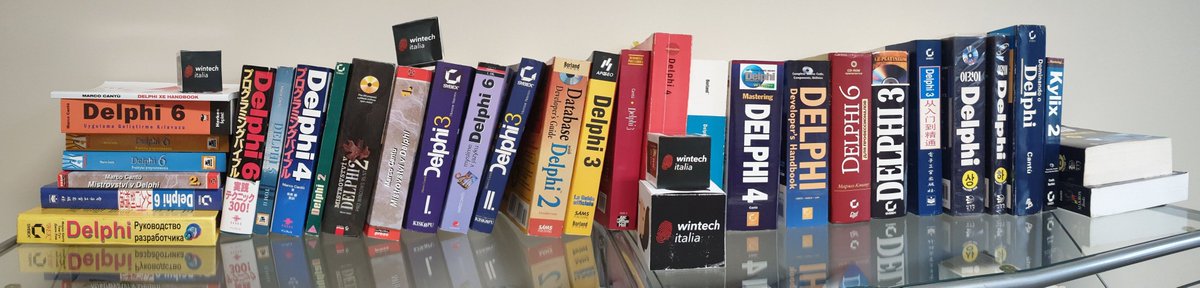 awebguy's tweet image. Some (old) Delphi books from the @WintechItalia collection #Delphi25th