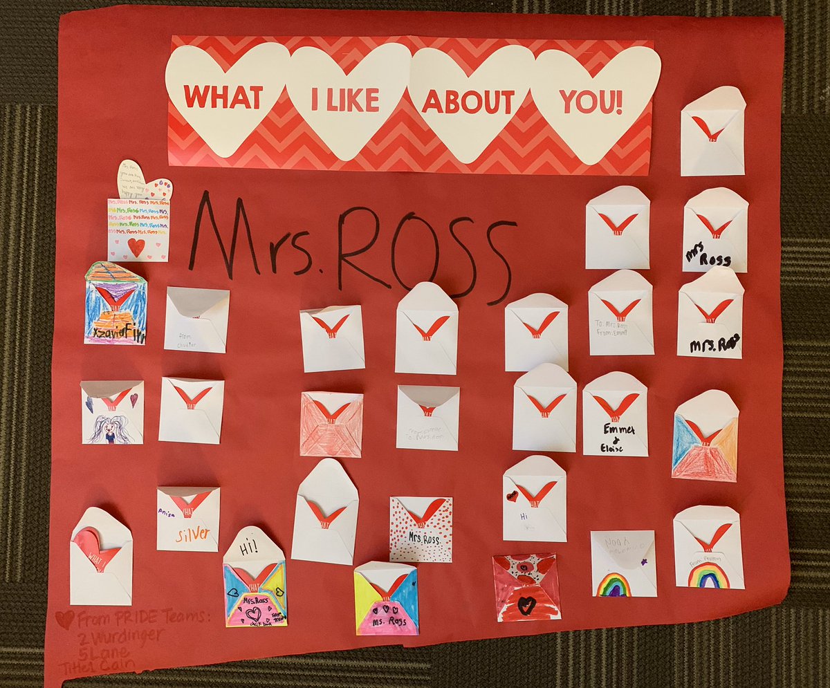 So much love from kids today! ❤️ Each heart has a message about what they like about me. 😭 So sweet! #washingtonwildcats