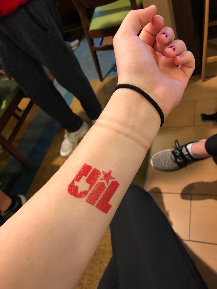 MidlothianSwim's tweet image. She’s (temporarily 😁) tattooed and officially ready to compete! Go Alyssa!