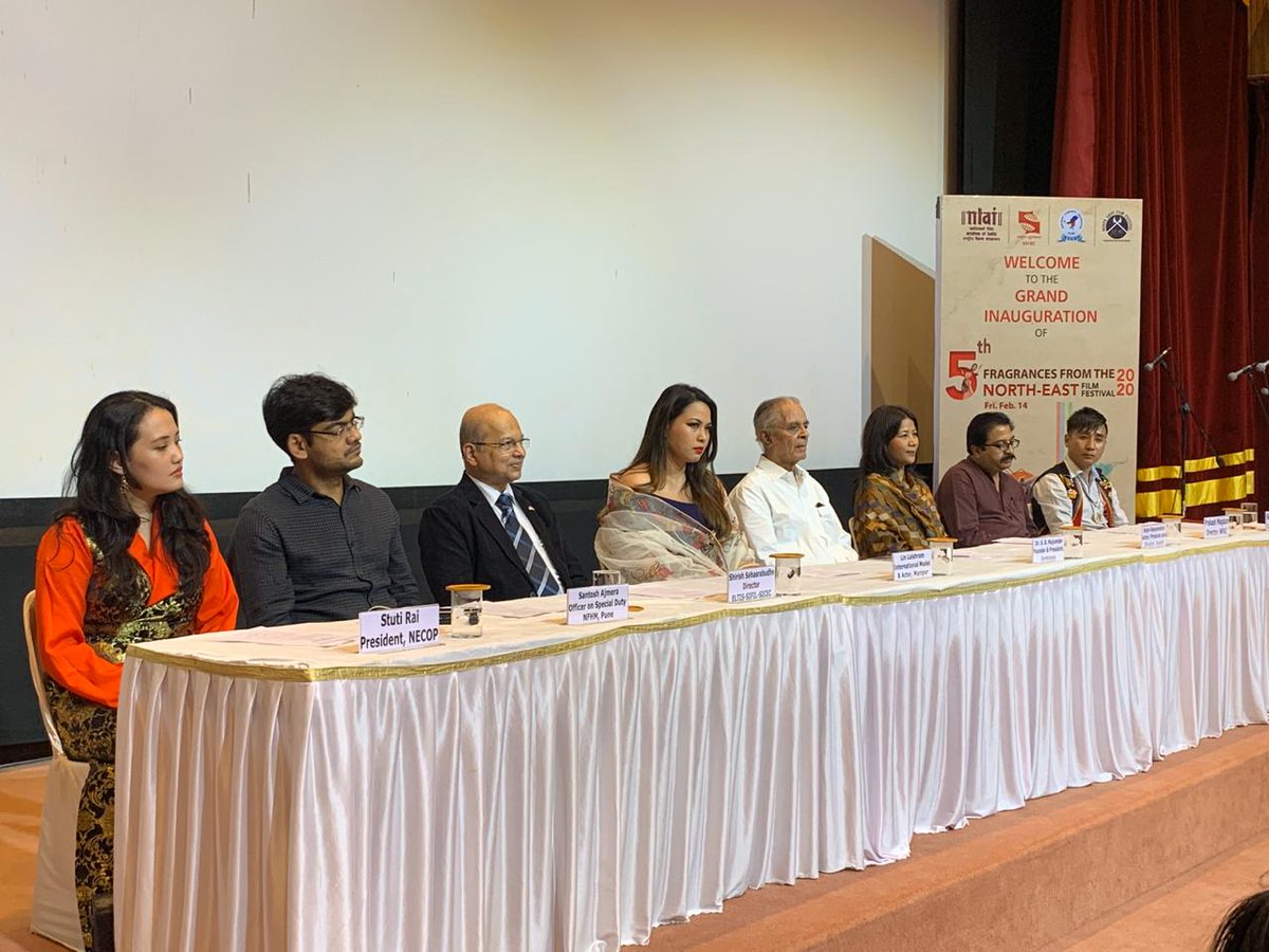 NFAIOfficial's tweet photo. The 5th #NorthEastFilmFestival has commenced on a colourful note at NFAI!
Ms. Lin Laishram, Actor- Model and Ms. Rajni Basumatary, Actor-Filmmaker were present as chief guests along with Dr S. B. Majumdar, Founder Symbiosis University.
#NEFF #NEFF2020
@linlaish @rajnibasumatary https://t.co/4cqeGriFVc