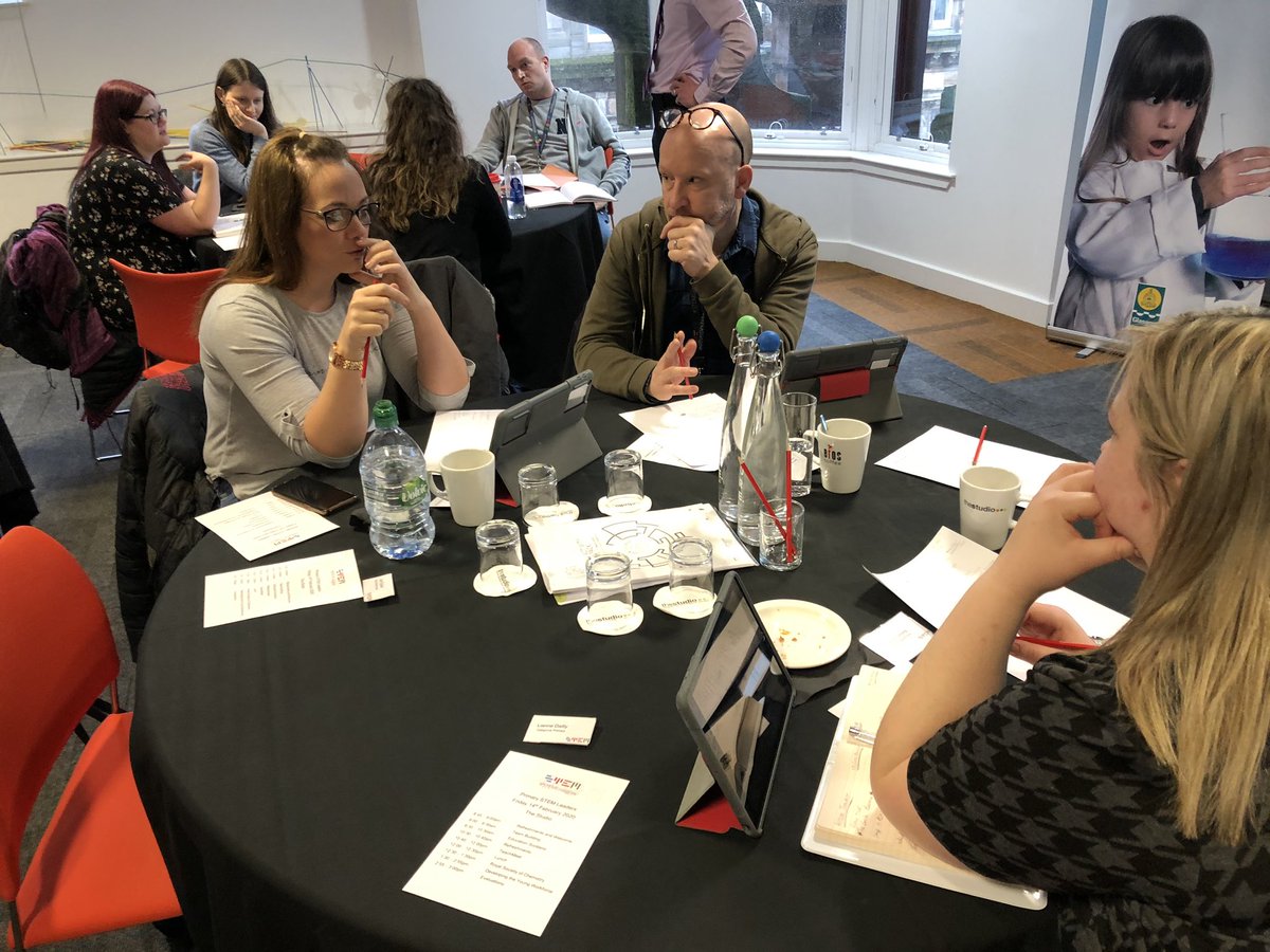 STEMglasgow's tweet photo. Ian Menzies from @STEMedscot delivering the first session of the day on the National STEM Strategy and assessment. Some fantastic reflective activities to take back to school and use with staff. #STEMGlasgow 👩🏻‍🏫👨🏾‍🏫👩🏻‍🔬🧑🏿‍🔬⚙️🔬🧫🦠📝 https://t.co/i40VYt3mdB