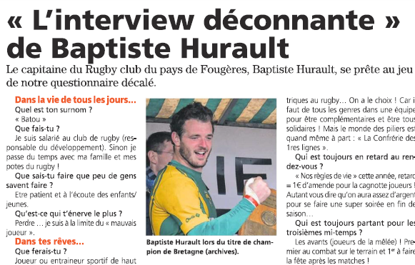 RCPFougeres's tweet photo. 📰ACHETEZ le journal @LaChronique35 de la semaine pour avoir les 2 Articles entiers 🗞
🔰Un grand merci encore à eux !!🏉🔥 https://t.co/BdXmPX0dr8