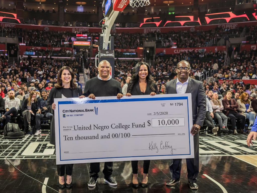 When we invest in our students, we all succeed. Truly honored to present this donation to the @UNCF on behalf of City National Bank!