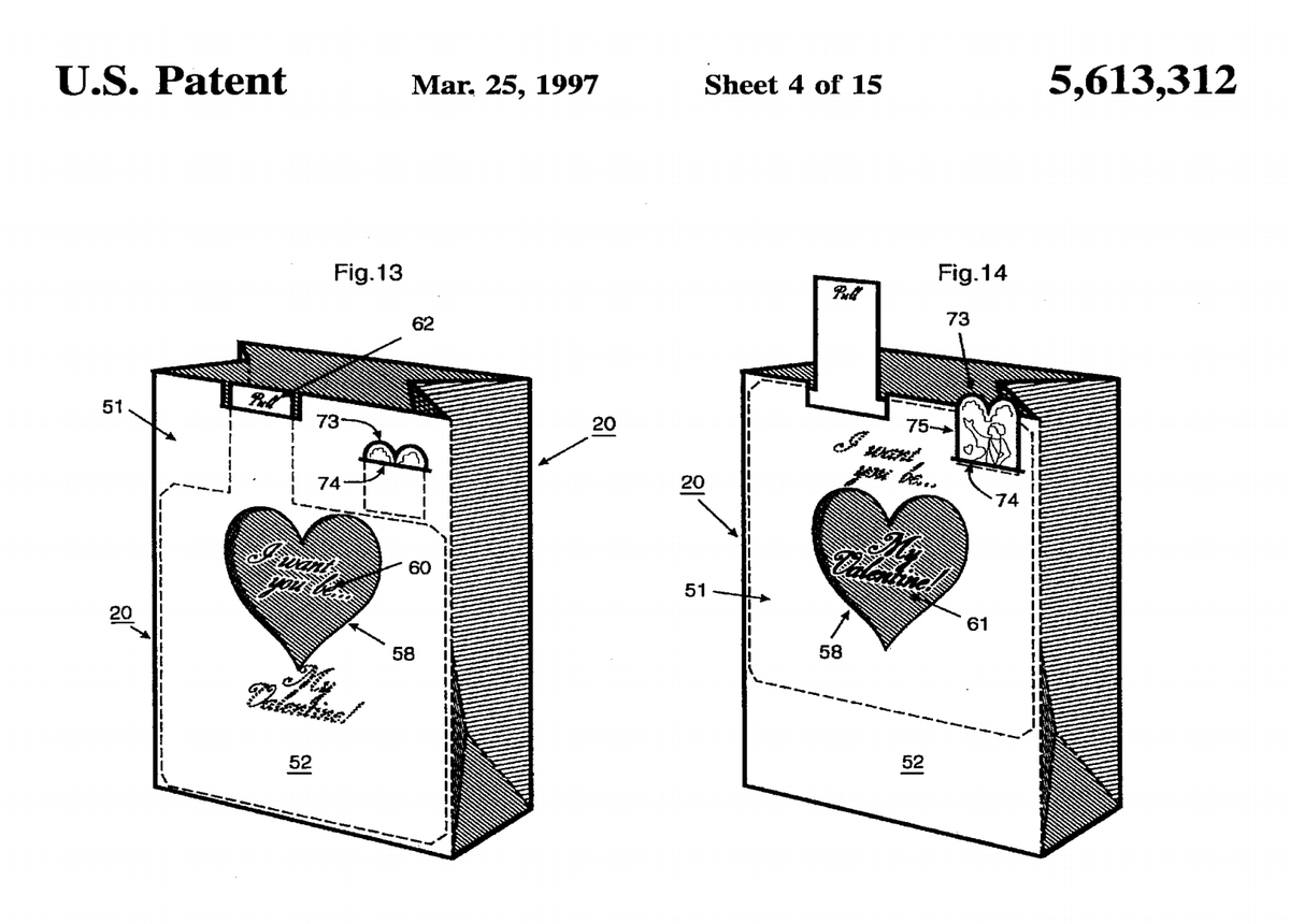 patent's tweet photo. Happy Valentine's Day! ❤️Over the years, there have been many patents with Valentine's Day themes - like an aroma-generating greeting card, a heart-shaped plastic box, a decorative bag, a household decoration, and many more!
#ValentinesDay #patents https://t.co/He5TJyoVbF