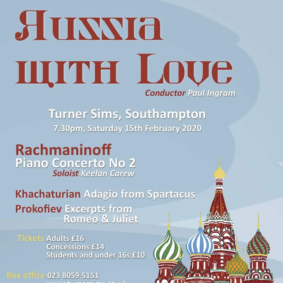 Fantastic concert on tomorrow at the Turner Sims with <a href="/SotonConOrch/">Southampton Concert Orchestra</a> @PaulIng23662211 
Only around 20 tickets left, better get them quick! #LiveMusic #Southampton #Rachmaninoff
