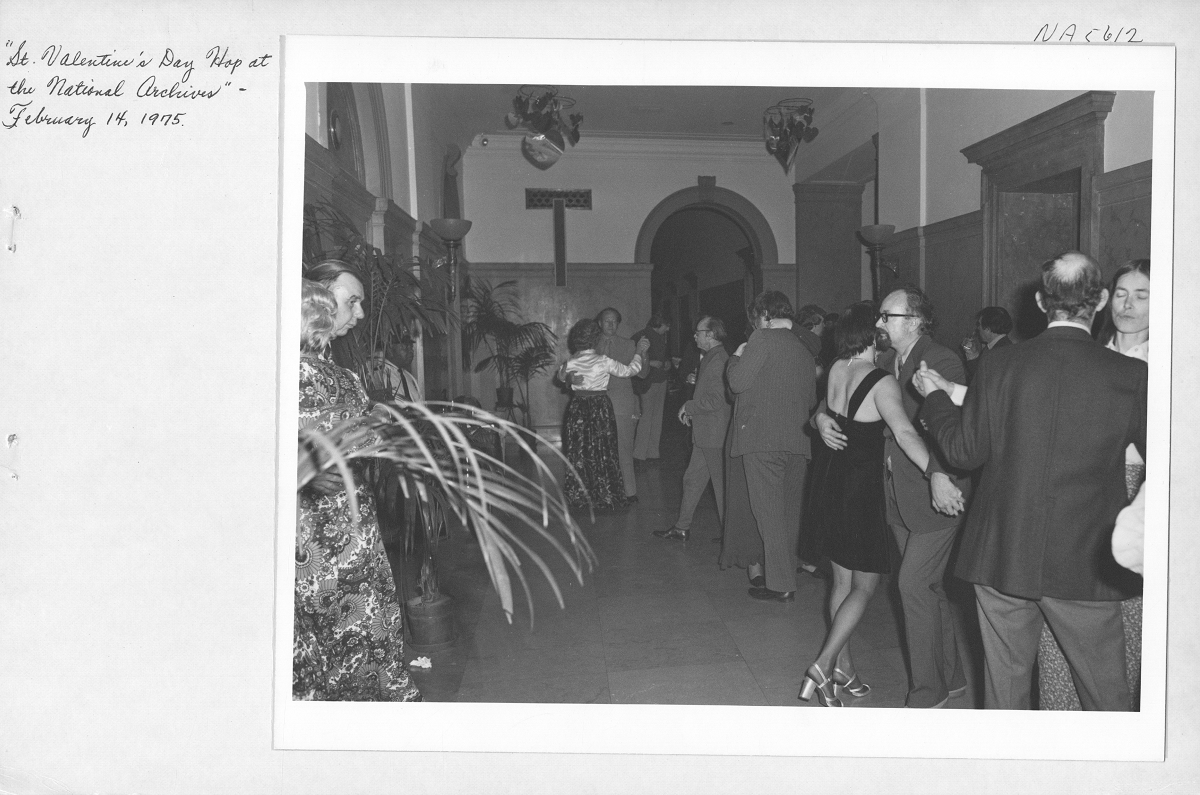 TodaysDocument's tweet photo. "National Archives Staff at the St. Valentine's Day Hop," 50 years ago #OTD https://t.co/UXYbc1SsBj #ValentinesDay https://t.co/9ipbfXzCnn