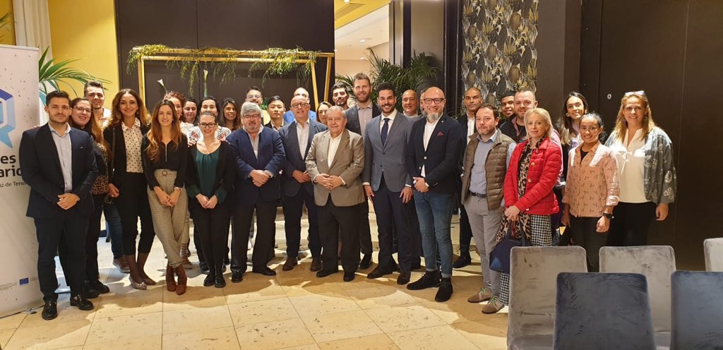 VIRTEC's tweet image. Desayuno de Trabajo con los compañeros y asociados de @ajetenerife @jetenerife y D. Tomás Barreto, Consejero Delegado en Tomás Barreto, SA en el @LaLagunaGH