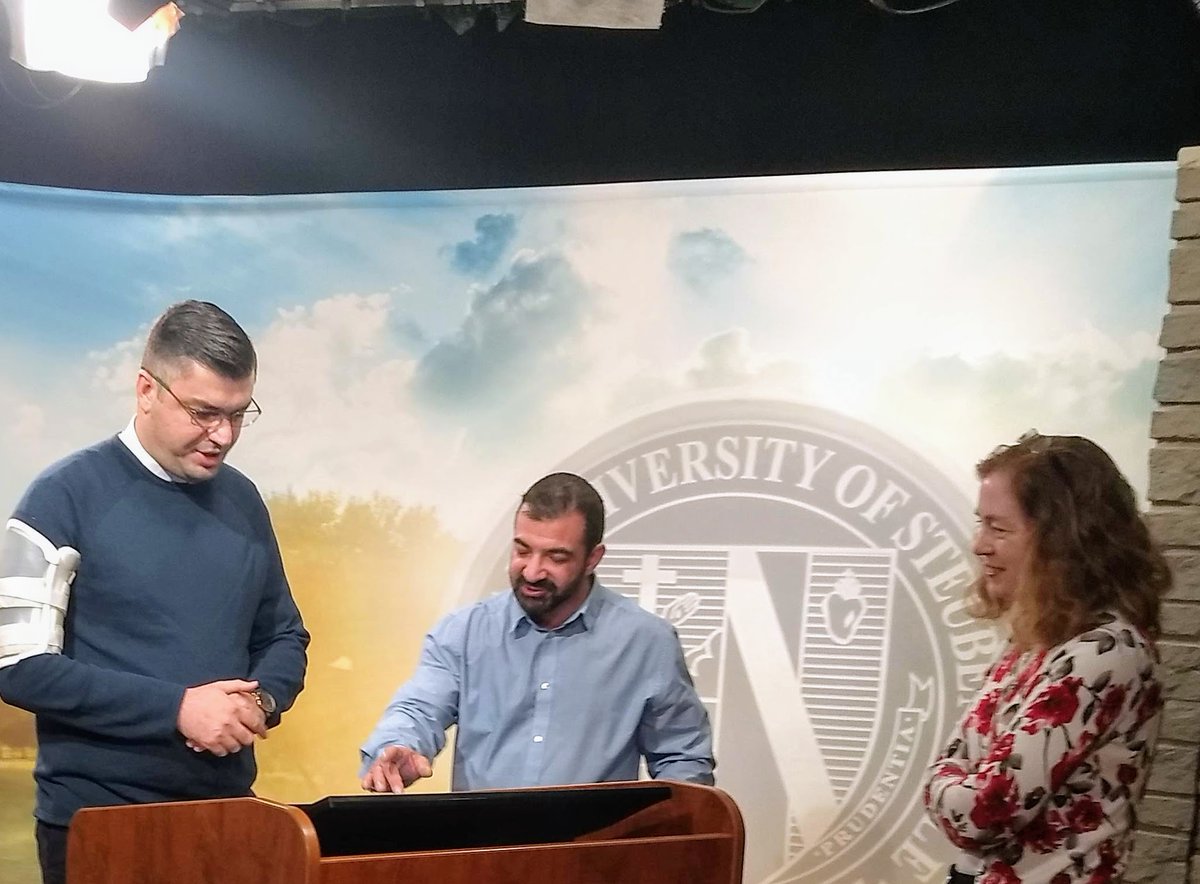 FUSLeadership's tweet photo. Another full day with our Franciscan University teams and Father Dankha Joola, Vice-Chancellor of the Catholic University in Erbil.
We will miss you Father Joola, safe travels to Dallas.@FUSLeadership @bishopwarda @NCEATALK https://t.co/AhkckOgf9t