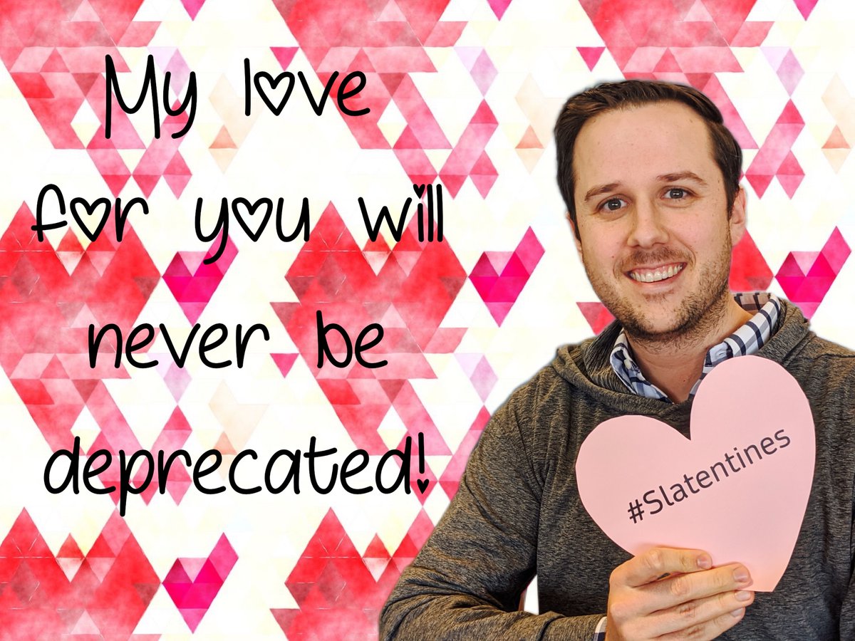 Happy #Slatentines Day! We‘ll be sending out love from our office to yours all day long! Follow along or join in the fun using #Slatentines 💖