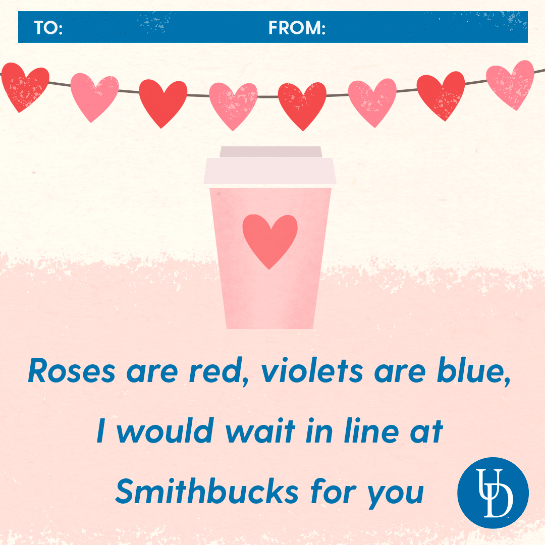 UDelaware's tweet photo. Will You(Dee) be our Valentine? 💙😍💛 https://t.co/pcIi6Hpz84
