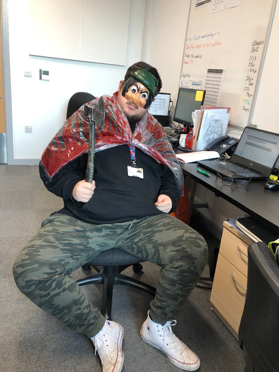 Media teacher Joe's effort for today's TV &amp; Film dress-up charity fundraiser. 

Best caption wins a prize...🏆