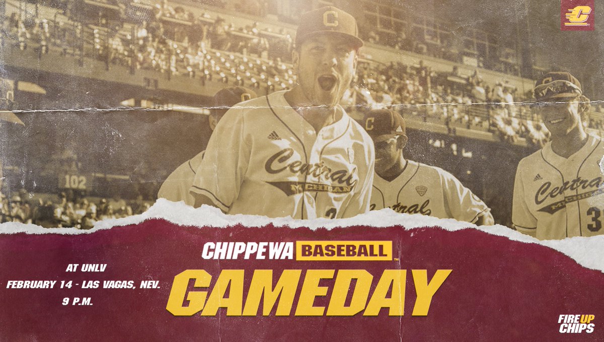 🗣 IT'S OPENING DAY‼️

The Chippewas begin the 2️⃣0️⃣2️⃣0️⃣ campaign this evening as they take the field in Las Vegas to open a 4️⃣-game set with UNLV!

⌚️9 p.m. ET
📍Las Vegas
🏟 Earl E. Wilson Stadium
📊 bit.ly/2wiF6Gf
📺 bit.ly/2UOVnNc

#FireUpChips 🔥⬆️⚾️