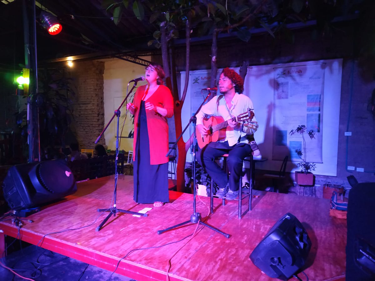 LaAldeaBogota's tweet photo. Dúo del Río con su Son Jarocho y Boleros desde La Aldea Internacional en #Bogota en su concierto del día jueves 13 de febrero. Te esperamos hoy 14 de febrero. #LaCandelariaBogota #GoBogota #MusicosBogota https://t.co/wV00cShT04