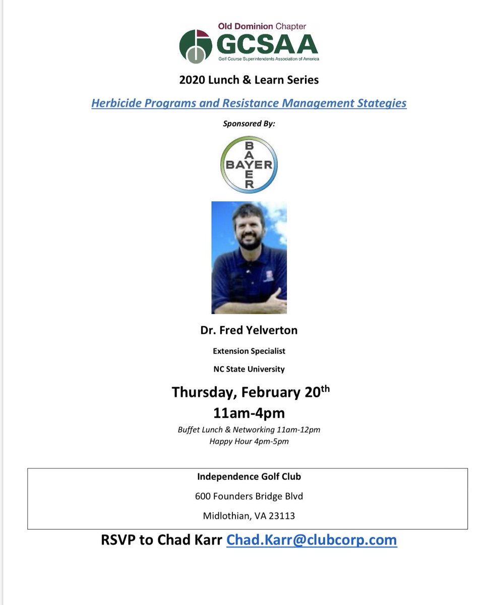 Eric Snelsire (@ericsnelsire) on Twitter photo Come to Richmond for a great Lunch & Learn w/ <a href="/FredYelverton/">Fred Yelverton</a> Thursday February 20th 11am. RSVP to chad.karr@clubcorp.com Come to Richmond for a great Lunch & Learn w/ <a href="/FredYelverton/">Fred Yelverton</a> Thursday February 20th 11am. RSVP to chad.karr@clubcorp.com
