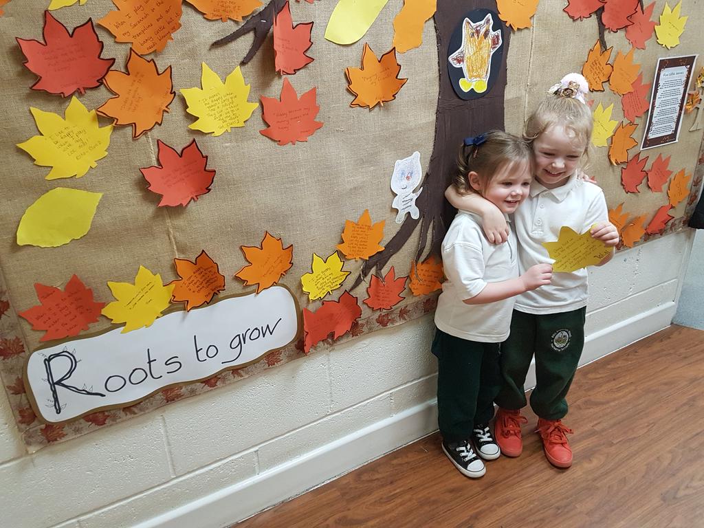 eprnschool's tweet photo. Two of our big girls made a contribution to our Happiness Tree today. They talked about how the adults in school help them to feel safe and happy. #fbvs https://t.co/O476YGpe0F