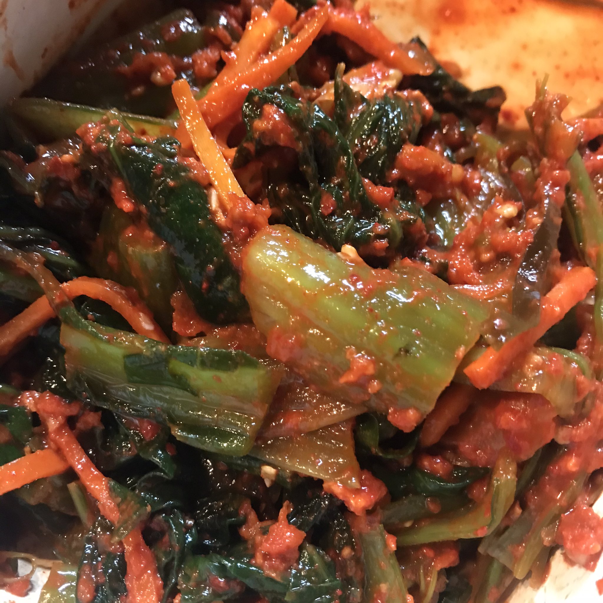 ぽぽんた 夫の畑の小松菜で作ったキムチ 美味しい わたし用のニンニクなしと 夫にはニンニク入りで ビーガンキムチ ベジタリアンキムチ Vegan T Co Um2pi4znqs Twitter