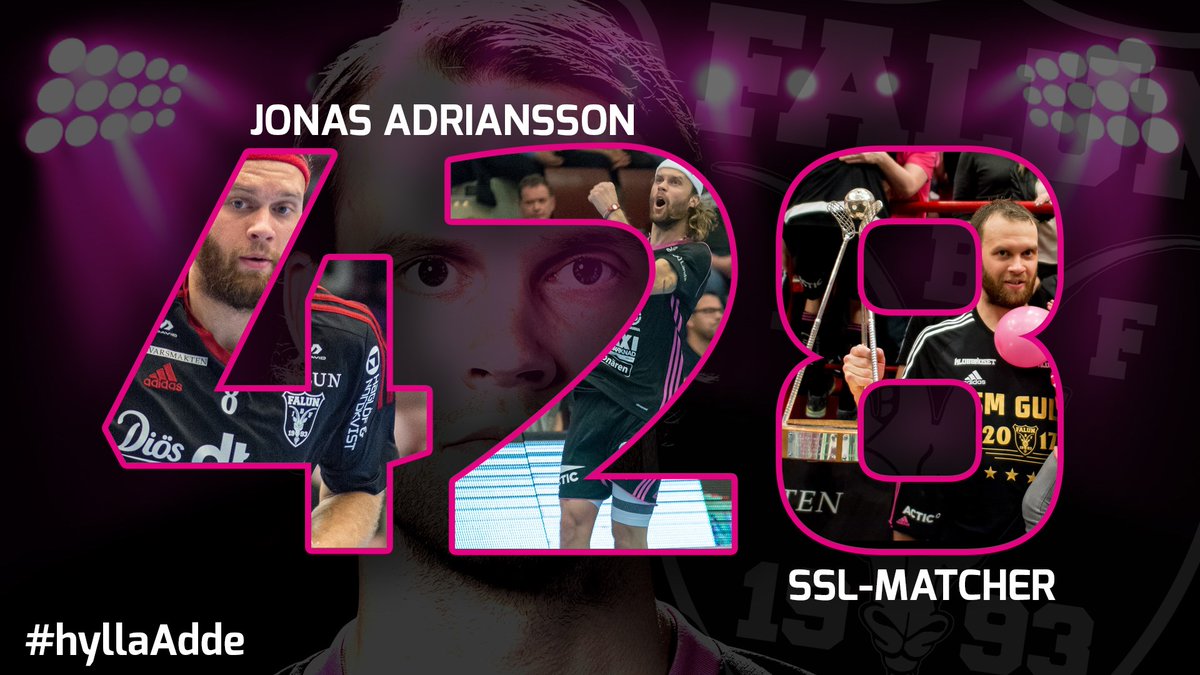 LindkvistDaniel's tweet photo. Lördag den 22/2 får Andreas Pernhall och Lena Birath sällskap i taket på Guide Arena. 428 SSL-matcher i IBF Falun. 4 SM-guld. 4 Champions Cup. 1 VM-guld. Kom och var en del av hyllningen till en av föreningens absolut största genom tiderna! #hyllaAdde #denrosafamiljen #ibffalun https://t.co/Qw7MfL3ryd