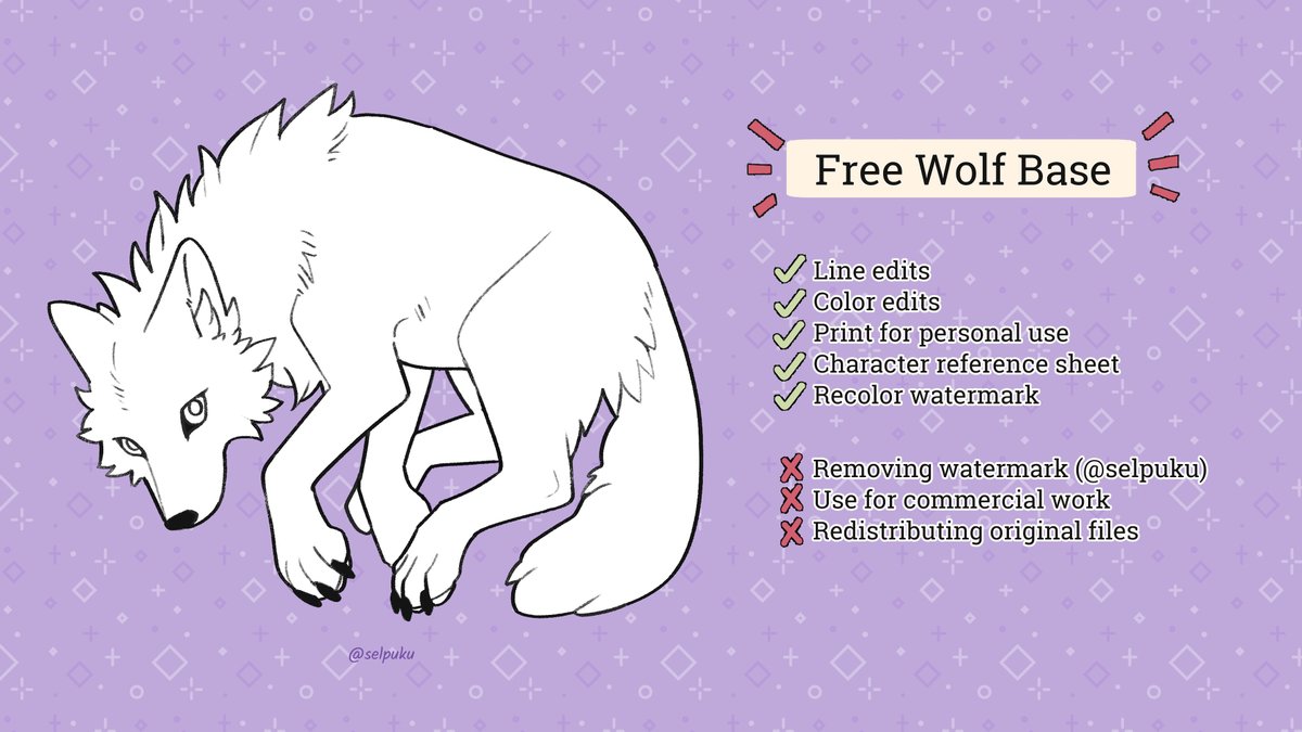 FREE TO USE WOLF BASE PNG, PSD, CLIP files available Download here: http://...