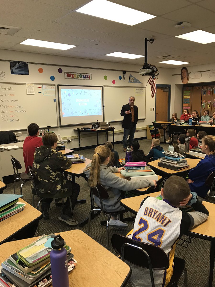 MrsHastie's tweet photo. Thank you @zwmunson for coming in to teach our budding documentarians some great tips! Very interesting and helpful! So excited to see where our kids go next with their documentaries! @EKnechtion #writerscommunity #eastpennproud https://t.co/q9hn2M9VZs