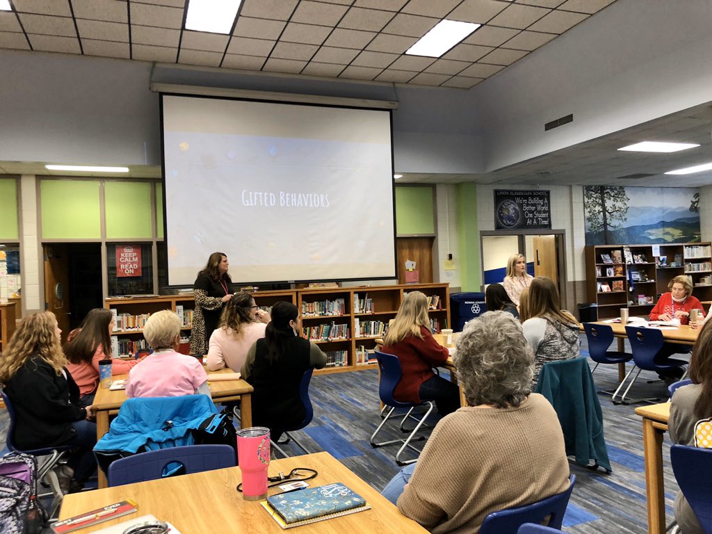 AIG lead teachers share information on gifted behaviors and strategies teachers can implement to engage students and build critical thinking skills at Landis Elementary <a href="/AVedeikis/">Amy Vedeikis</a> @RSSinformation @NGoodnightTeach #rssinspires <a href="/LandisEMedia/">Landis Media</a>