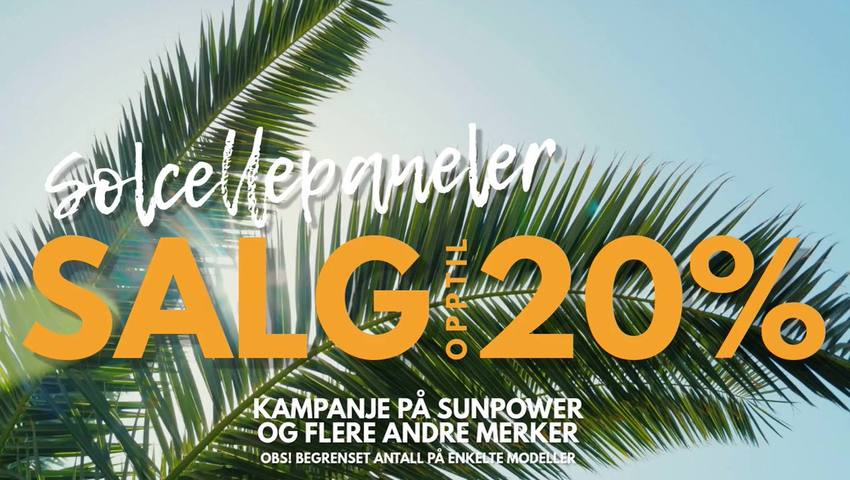 solcellespes's tweet image. 🔥 Psst.. superkampanje på bransjeledende pv-moduler🌞🕶️ #shadeson #godhelg😉

solcellespesialisten.no/nettbutikk/sol…
