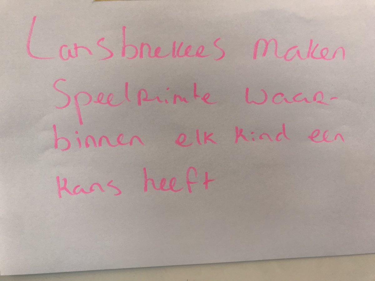 De missie van de <a href="/Lansbrekers/">LANSbrekers</a> vanmiddag opnieuw scherp gesteld: “Lansbrekers maken speelruimte waarbinnen elk kind een kans heeft.”