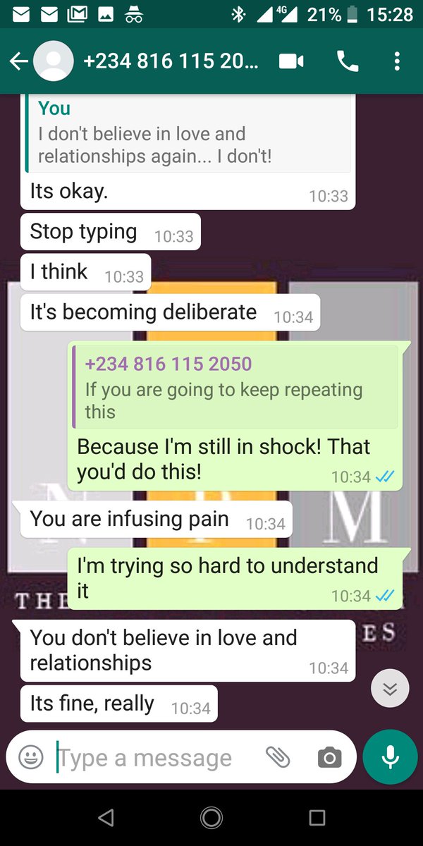57.I figured she wanted my attention again because she told me she would do something crazy and I& #39;d see it. Somehow I was able to connect the dots. I didn& #39;t bother when she started trending with the rape issue. I was just quiet!
