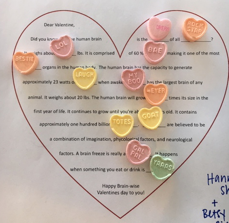 AANmember's tweet image. Happy #ValentinesDay! Academy staff had a lot of fun creating brainy #MadLibs this week out of #candyhearts. ❤️ 🧠 
#Neurology