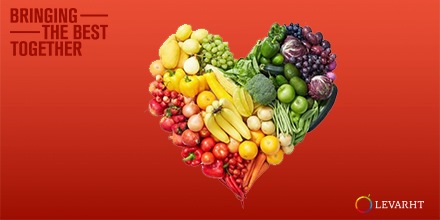 Our heart beats faster for fruit and veggies, Levarht wishes you happy valentine’s day! #bringingthebesttogether #levarht #ValentinesDay2020