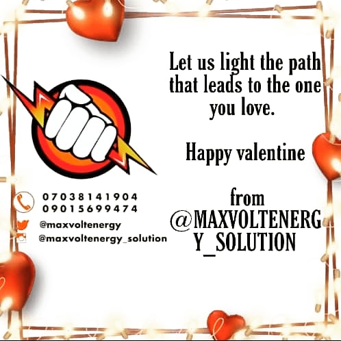 MaxVoltEnergy's tweet image. Happy Valentine's day to all our Voltrons. #maxvolt #solar #inverter #ValentinesDay #UltimateLoveNG