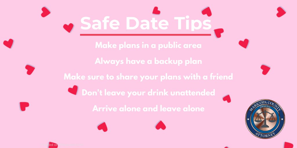 marcoattorney's tweet photo. This #ValentinesDay, take extra care of yourself with our #SafeDate tips! 💖 https://t.co/VnoN8fy9MM