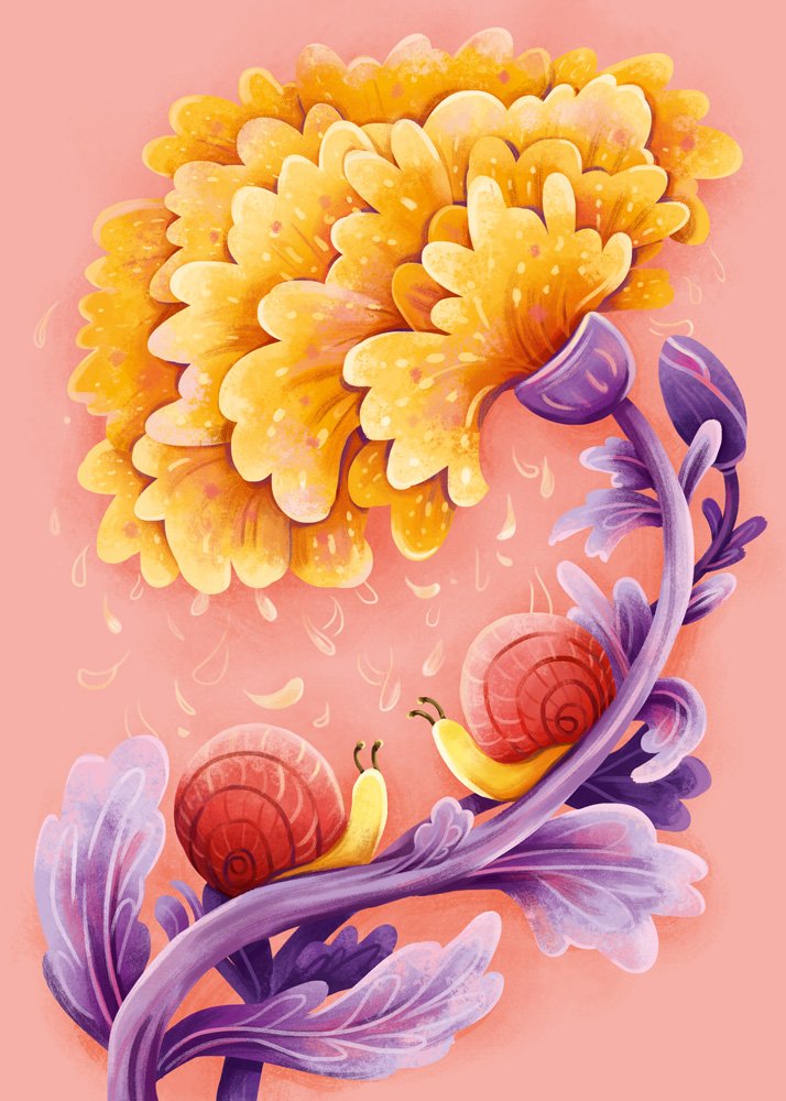 Blossoming Love 🌼 Happy Valentine's Day everyone 💞
#illustration #art #digitalart #illo #painting #valentines #valentinesday #love #couple #snail #flower #plant #flowerpetals #blossominglove #meanttobe #loveintheair #ValentinesDay2020 #Valentine2020