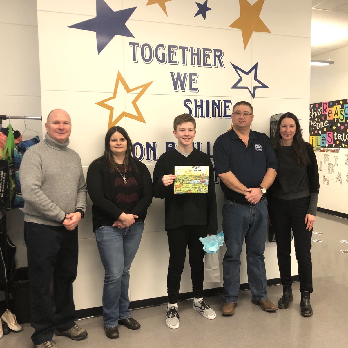 WOW! A STUDENT OF THE SC WATERSHED WON FIRST PLACE IN THE PROVINCE in the annual poster contest! Joe Boss of Ecole Centennial is the grand prize winner of over $500 and also $500 for his entire class! Miara of Central won second place, and Karen of Pelletier Hill won third. YAY!!