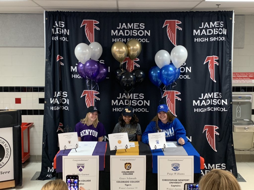 S/o to Maddie (Kenyon College), Grace (Colorado College), and Paige (CNU) on their signing to play lacrosse next year!