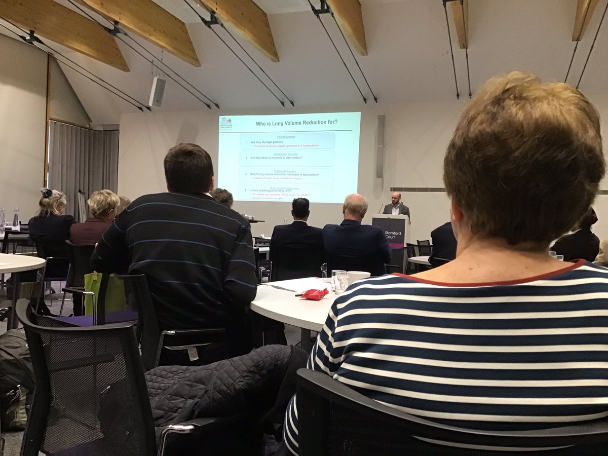 LinzyWolloff's tweet photo. Great talk you @Greening_COPD on the LVRS service at Glenfield hospital. 4 questions to assess who is LVRS for? Are they the right person? Will they benefit? Which LVRS technique should we use? Any contraindications? #ILH20 @CersResearch @LeicesterBRC https://t.co/wDGJWanycT