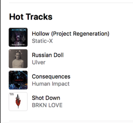 Human Impact new single Consequences featured <a href="/applemusic/">Apple Music</a> as #BreakingHardRock alongside other <a href="/IpecacRec/">Ipecac Recordings</a> artists #tetemaband