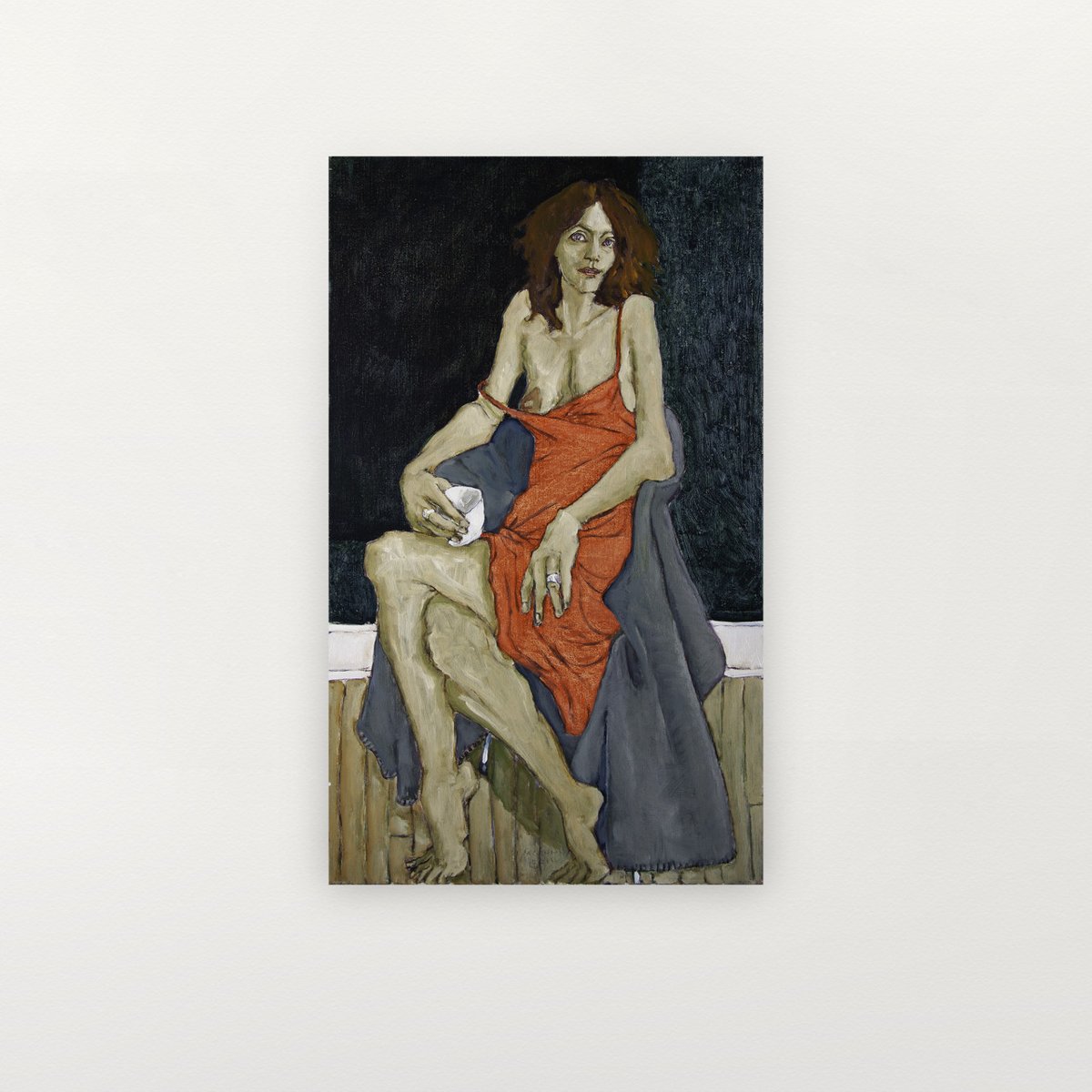 mayberryfineart's tweet photo. Happy Valentine's Day! Enjoy RFM McInnis's Woman in Red Slip, 2011. Oil on canvas, 30" x 18" available at the gallery in Winnipeg. Note, we are closed tomorrow! https://t.co/1aXFEp0tBf