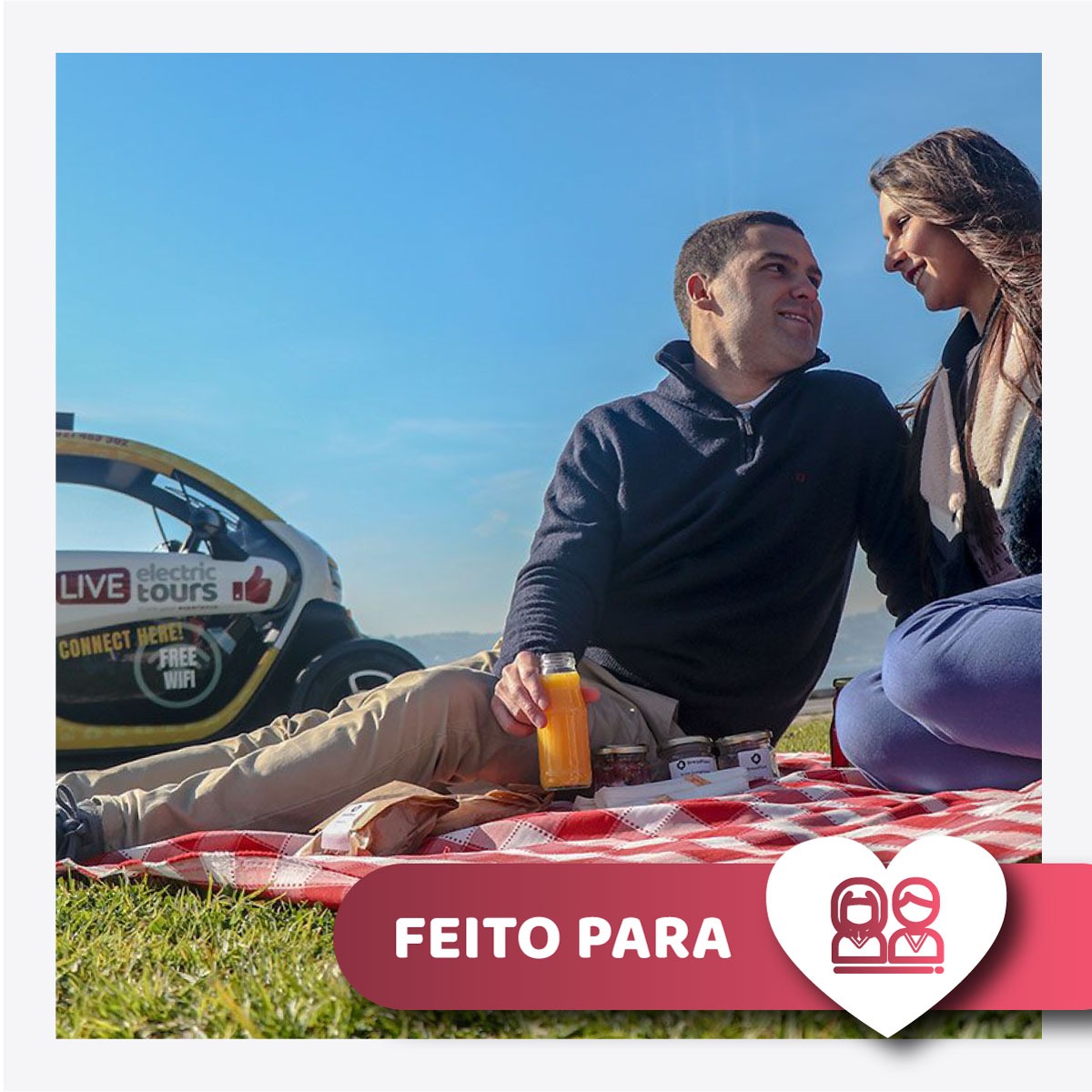 livelectrictour's tweet photo. On this International Valentine's Day, surprise the ones you like the most with a stroll through the most romantic places in Lisbon and end with a sunset picnic with the best view over the Tagus River.

Book your tour at https://t.co/IalgAx14X3 https://t.co/70TbKdqk78