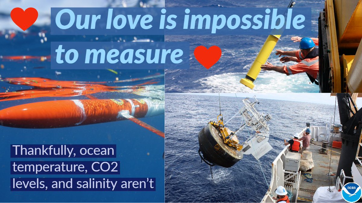 How do we show our love for the ocean? By monitoring its health with buoys, gliders, #argofloats and more! Happy #ValentinesDay! cpo.noaa.gov/Meet-the-Divis…