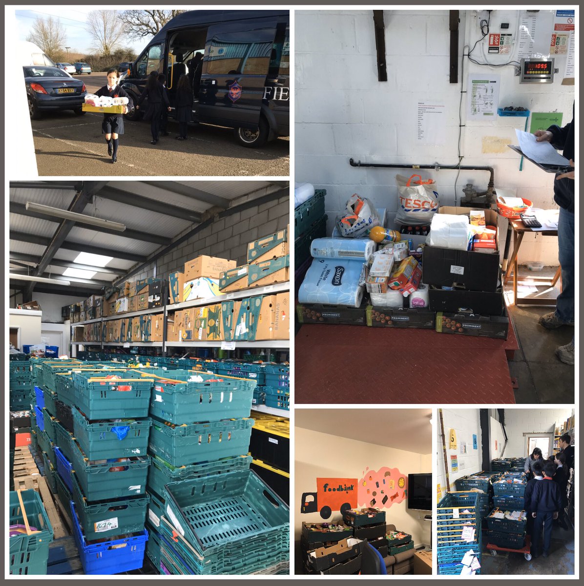 WestfieldSchl's tweet photo. Great to visit the Bedford Foodbank this morning with some of our school councillors. We got to see all the fantastic work they are doing as well as drop off 109.5kg worth of food. Thank you to @CCFbedford for your contributions! #foodbank #donation #generosityfeeds https://t.co/RA8EUlilRc