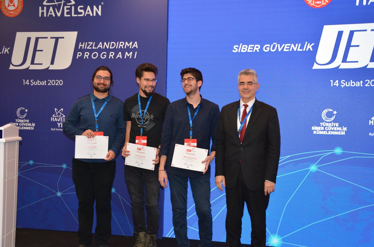 HAVELSAN ve <a href="/siberkume/">Türkiye Siber Güvenlik Kümelenmesi</a> iş birliği ile düzenlenen ve 10 hafta süren Siber Güvenlik Jet Hızlandırma Programı final günü ile sona erdi.

9 takım #HAVELSAN ve #SSB yetkililerinin de yer aldığı jüriye sunumlarını yaptı, dereceye giren 3 takım ödüllendirildi. #jethızlandırma