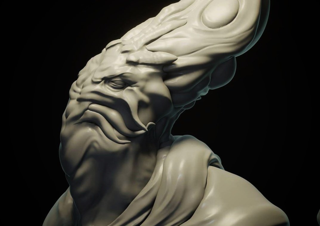 AbsolutelynotM1's tweet photo. New personal project, sculpt done and first passes of procedural skin shading in Eevee #b3d #Blender3d #3dmodel https://t.co/QDAnasVNMw