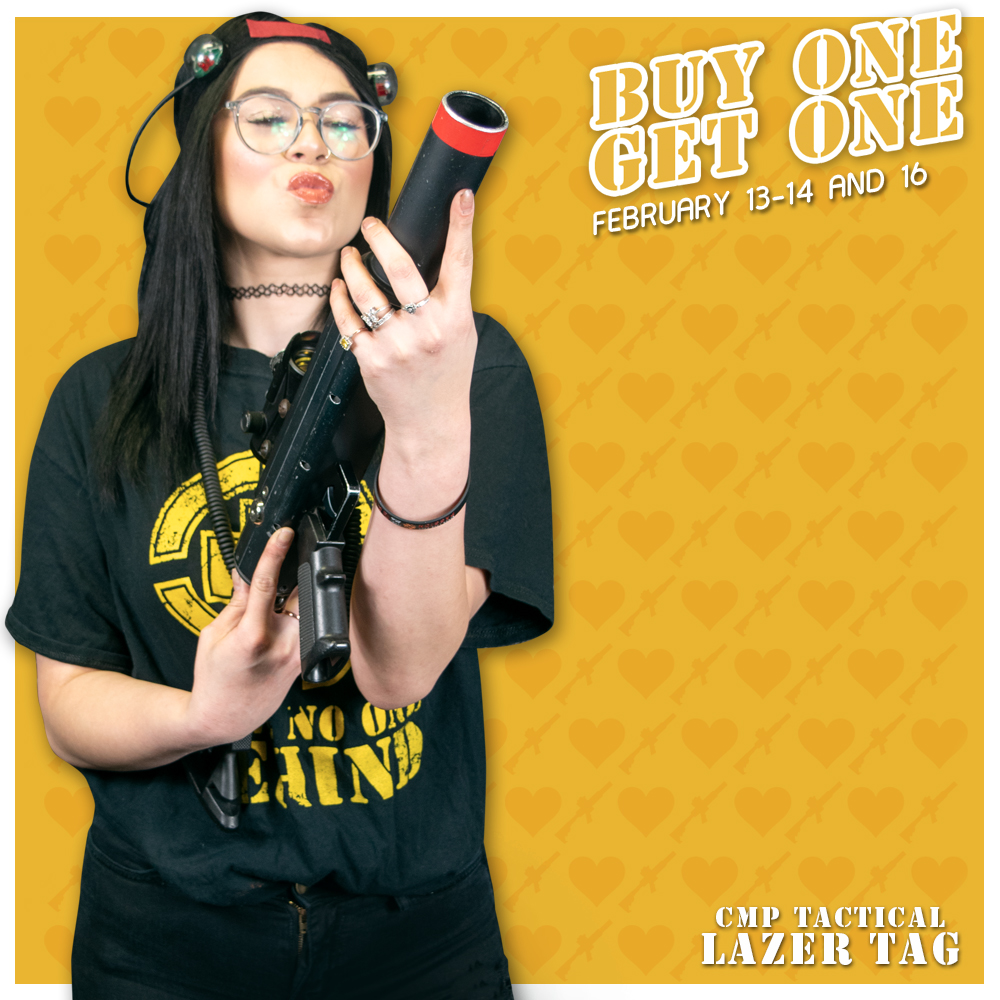 CMPTacticalFF's tweet image. Get some action on #ValentinesDay! We've got Buy One Get One sessions today and Sunday, so once you're done with the chocolates and fancy restaurants you'll know where to find us. 

You can also win some big prizes! bit.ly/CMPFFval20