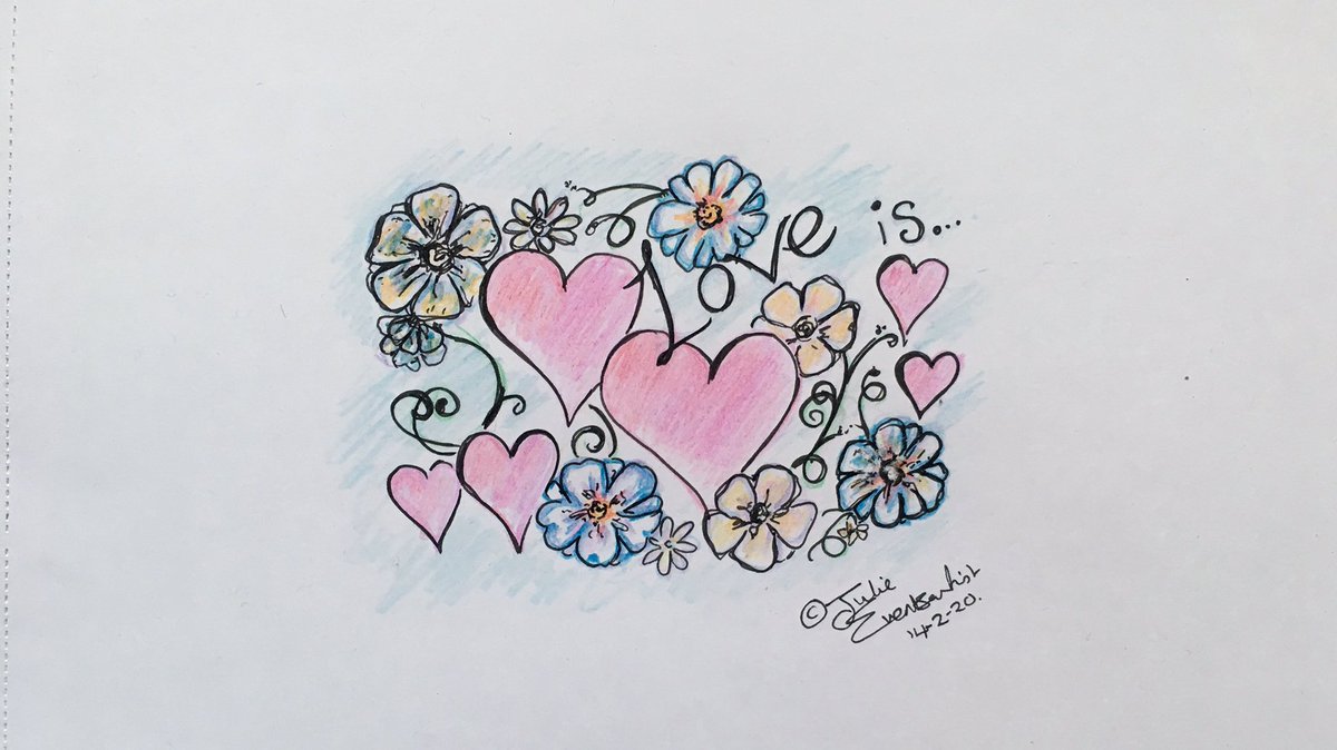 JEventsartist's tweet photo. Intuitively inspired by #ValentinesDay this cute little sketch couldn’t wait to fall out of the tips of my pencils &amp; pigment pen. It’s available to buy from me either buy the original from me or I buy one of my limited edition prints. #intuitiveartist #hartlepool #teesside https://t.co/uK0ZXwPfjX
