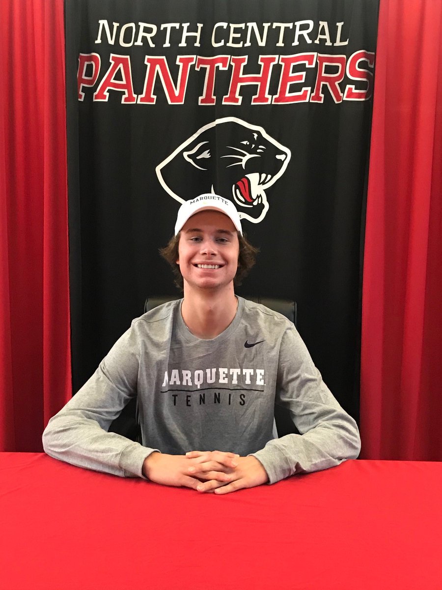 panthersnc's tweet photo. 4X all state, 3x state finalist, 3X team MVP and the #1 singles player at NC since his freshman year.  Ian Brady will be heading north to the state of Wisconsin to Marquette University to continue his tennis career and major in business.  Good luck Ian!! https://t.co/TPOjB29Q0w