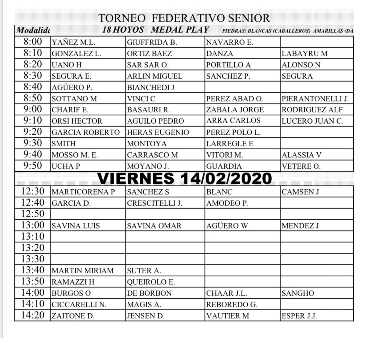 GolfClubAndino's tweet photo. Ya se juega el Federativo Senior. Suerte para todos! https://t.co/Nz9519oxem