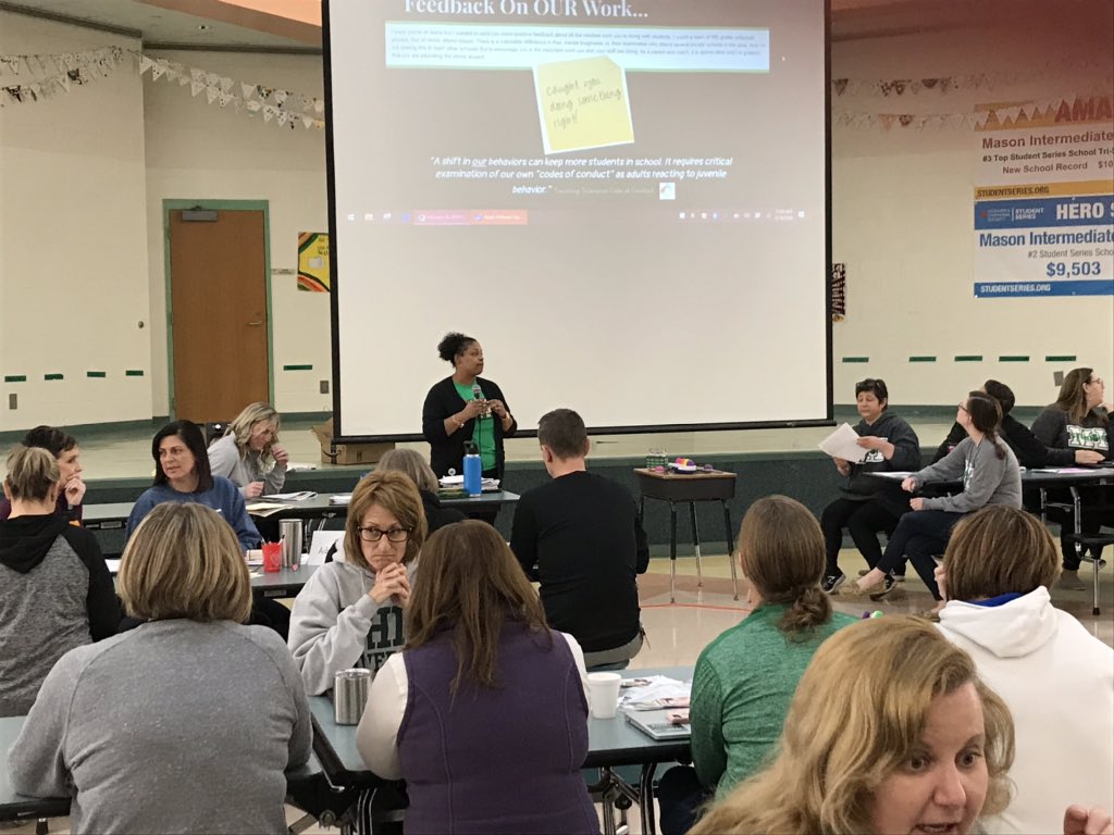 A great day of learning at MI. Great conversations about Personalized Learning, Culture and Inclusive Excellence! So proud of our amazing staff!! #makingadifference <a href="/principalmesser/">Eric Messer</a> <a href="/MasonSchools/">Mason City Schools</a>