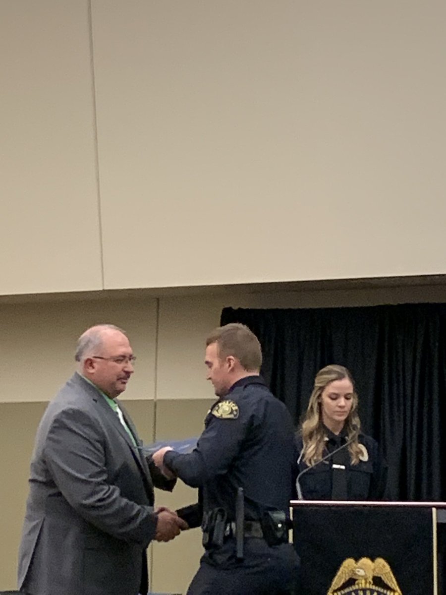 GoddardChief's tweet photo. Congratulations to Goddard’s two newest officers.  Officers Mincks and Engel completed the 14 week academy and will begin field training next week. We are looking forward to having them patrolling Goddard by late spring. https://t.co/dECXVUsoqC